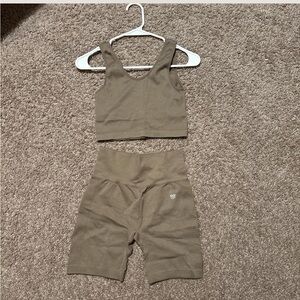Tan Shorts Set